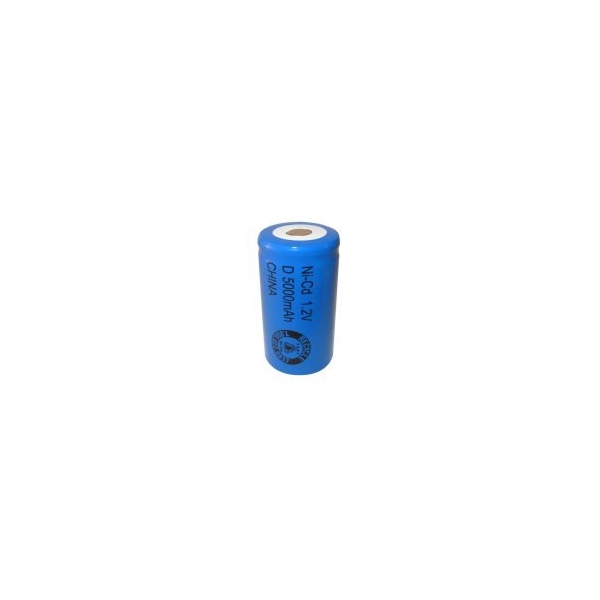 NiCD D 5000 mAh batteri uden knup - 1,2V - Evergreen