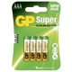 4 x AAA / LR03 Alkaline batteri - 1,5V - GP Battery