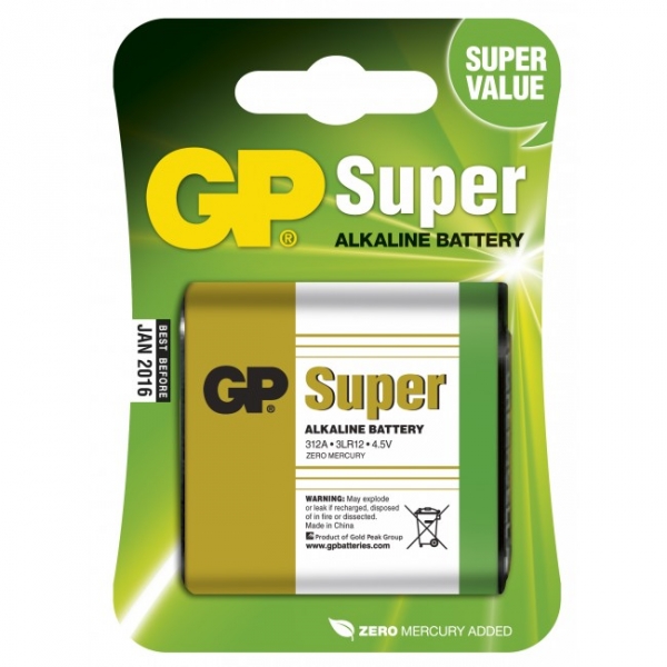 1 x 3LR12 SUPER Alkaline batteri - 4,5V - GP Battery