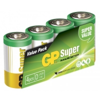 4 x D / LR20 SUPER - Alkaline batteri - 1,5V - GP Battery