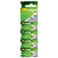 5 x GP 186 / LR43 / V12GA Alkaline knapcelle batteri - 1,5V - GP Battery