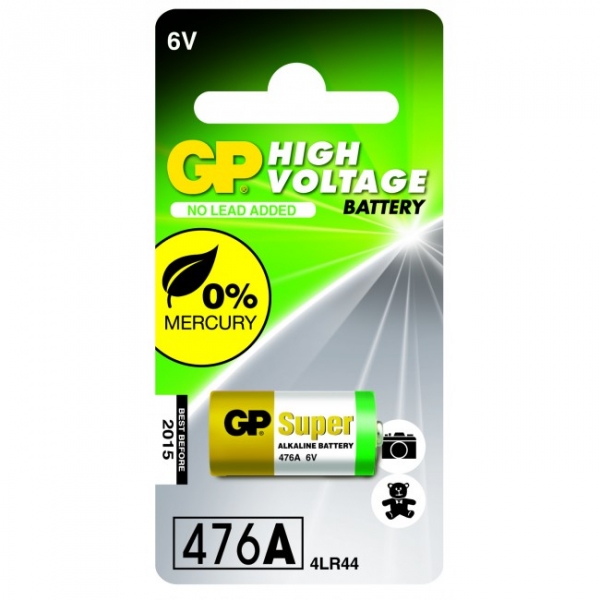 1 x GP 476A / 4LR44 / A544 / PX28A Alkaline batteri - 6V - GP Battery