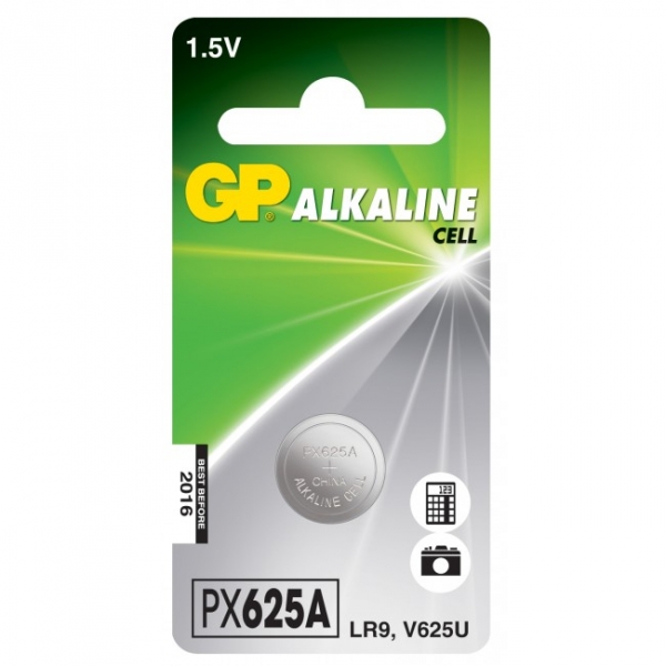 Alkaline knapcelle batteri 1 x GP 625A / LR9 / V625U - 1,5V - GP Battery