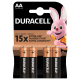Duracell Duralock Basic C&B LR6 AA 4 x alkalinebatterier