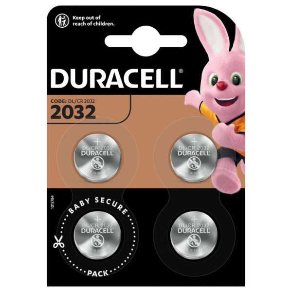 Duracell CR2032 lithium x 4 batterier