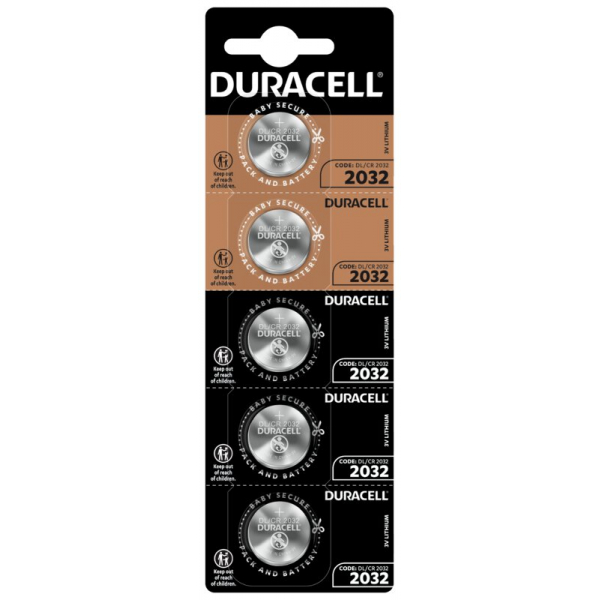 Duracell CR2032 lithium x 5 batterier