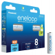 Panasonic Eneloop R6/AA 2000 mAh Ni-MH x 8 genopladelige batterier (blister)