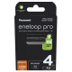 Panasonic Eneloop PRO NEW R6 AA 2500mAh x 4 genopladelige batterier (blister)