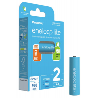 Panasonic Eneloop Lite NEW R6/AA 950mAh x 2 genopladelige batterier (blister)