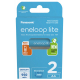 Panasonic Eneloop Lite NEW R6/AA 950mAh x 2 genopladelige batterier (blister)