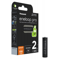 Panasonic Eneloop PRO NEW Ni-MH 930mAh R03/AAA x 2 genopladelige batterier (blister)