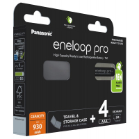 Panasonic Eneloop PRO NEW Ni-MH 930mAh R03/AAA x 4 genopladelige batterier (blister + boks)