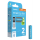 Panasonic Eneloop Lite DECT NEW R03 AAA 550mAh x 2 genopladelige batterier (blister)