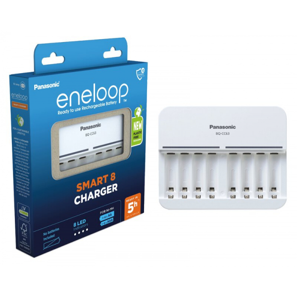 Panasonic Eneloop Genopladelig batterioplader BQ-CC63 NI-MH EKO