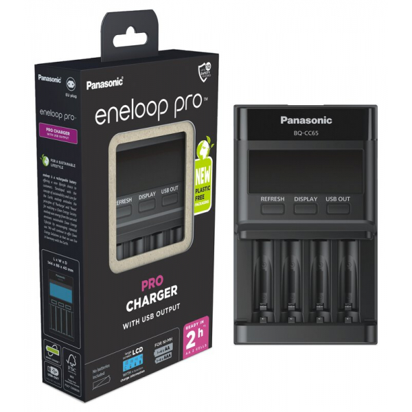 Panasonic Eneloop Genopladelig batterioplader BQ-CC65 NI-MH EKO