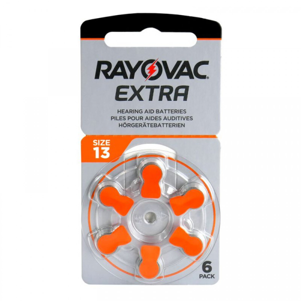 Rayovac Extra 13 til høreapparater x 6 batterier