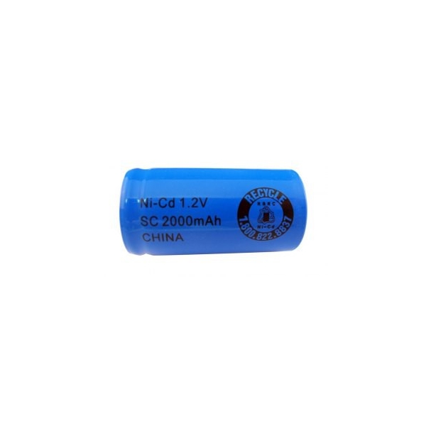 NiCD Sub C 2000 mAh batteri uden knup - 1,2V - Evergreen