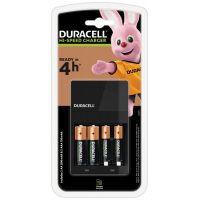 Duracell CEF14 batterioplader + 2 x R6/AA 1300 mAh + 2 x R03/AAA 750 mAh