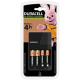 Duracell CEF14 batterioplader + 2 x R6/AA 1300 mAh + 2 x R03/AAA 750 mAh