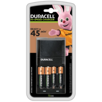 Duracell CEF27 batterioplader + 2 x R6/AA 1300 mAh + 2 x R03/AAA 750 mAh