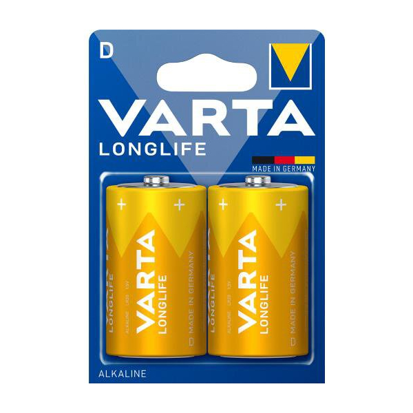 Varta LONGLIFE LR20/D x 2 batterier (blister)