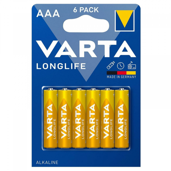Varta LONGLIFE LR03/AAA x 6 batterier (blister)