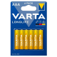 Varta LONGLIFE LR03/AAA x 6 batterier (blister)