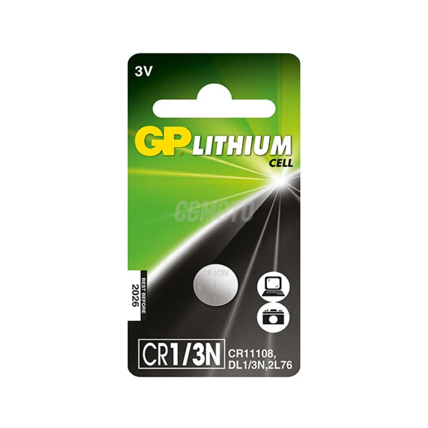 1 lithium knapcelle batterie CR1/3N 3 V 