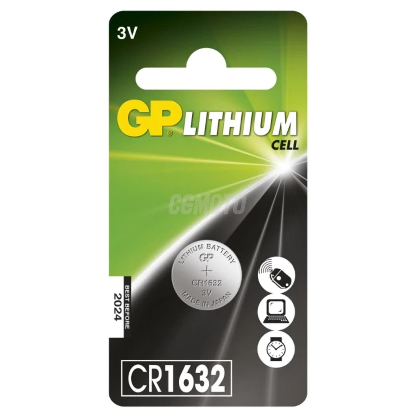 1 lithium knapcelle batterie CR1632 3 V 