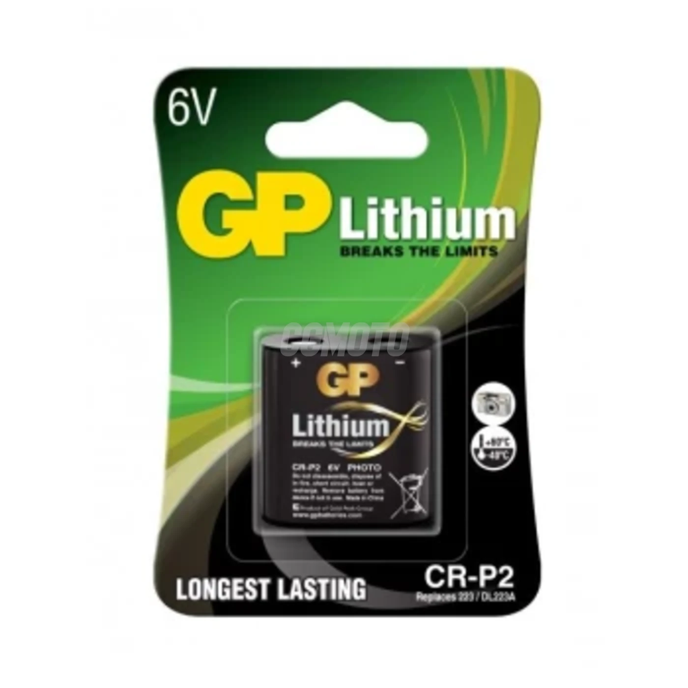 1 lithiumbatterie CR-P2 6 V 