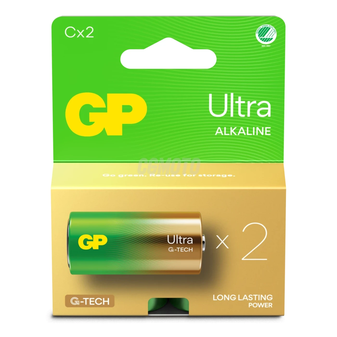 2 alkaline batterier C 1,5 V Ultra 