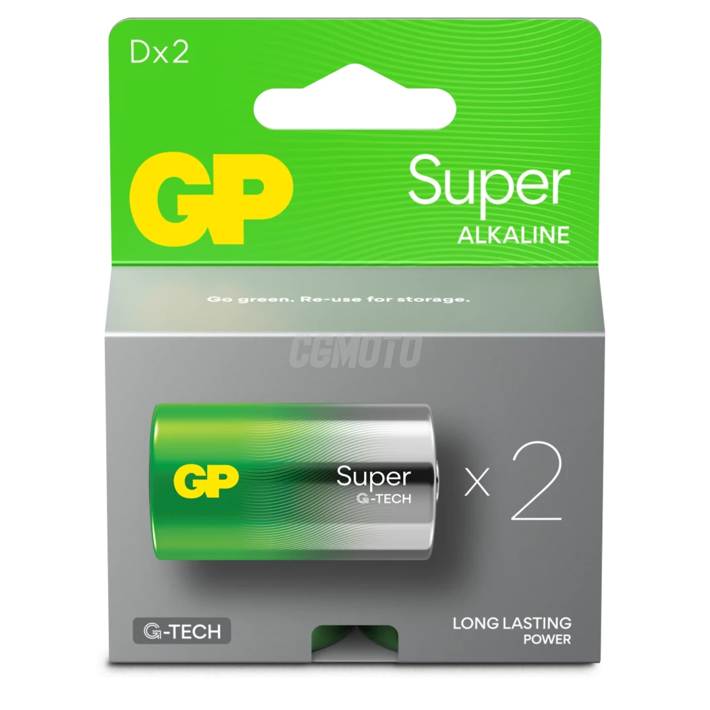 2 lithiumbatterier D 1,5 V Super 