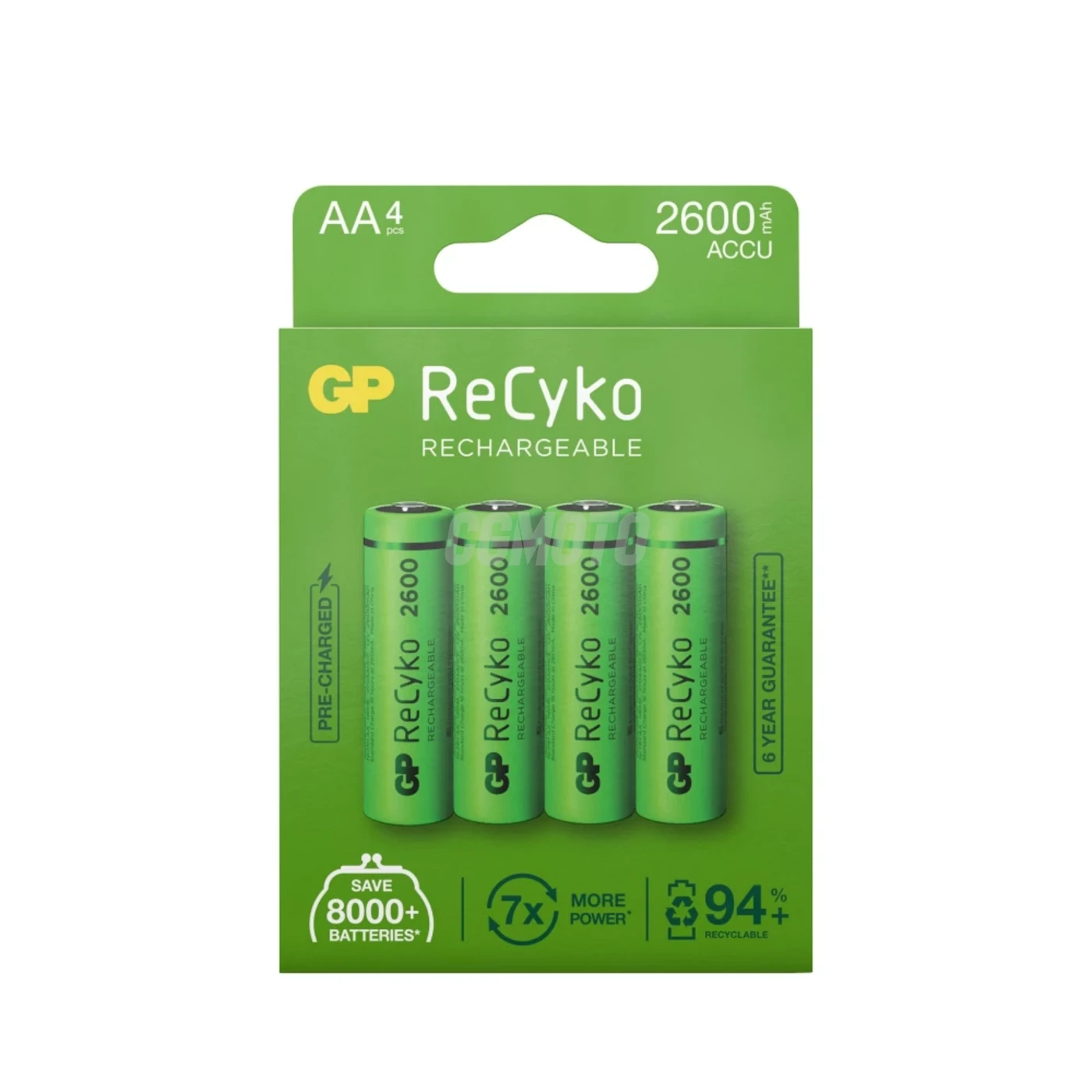 4 genopladelige NIMH-batterier AA 1,2 V Recyko 2600 mAh 4 genopladelige NIMH-batterier AA 1,2 V Recyko 2600 mAh