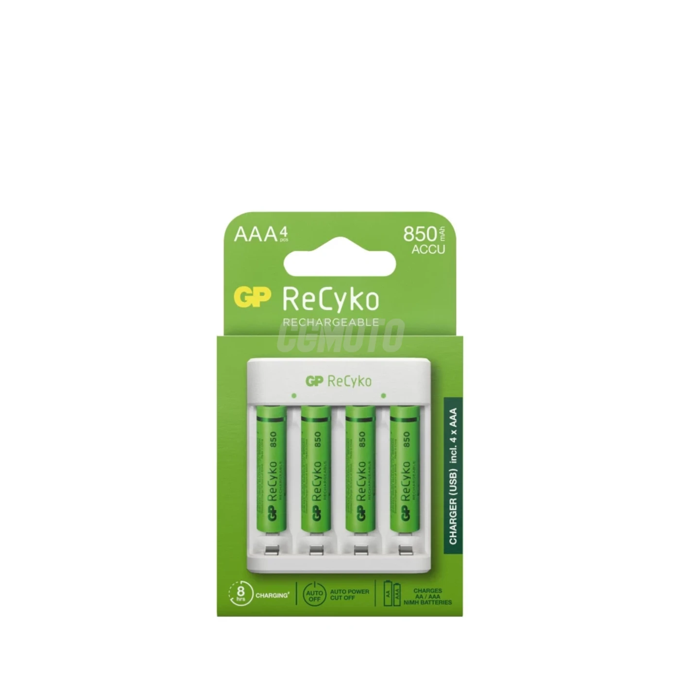 Chargeur classique GP E411 + 4 accus AAA 800 mAh