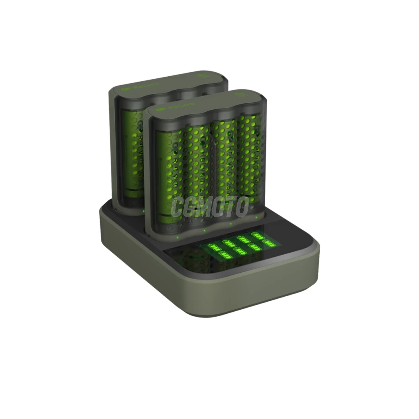Chargeur rapide 2-4 heures M451 USB + 8 accus AA  2600 mAh + station D851