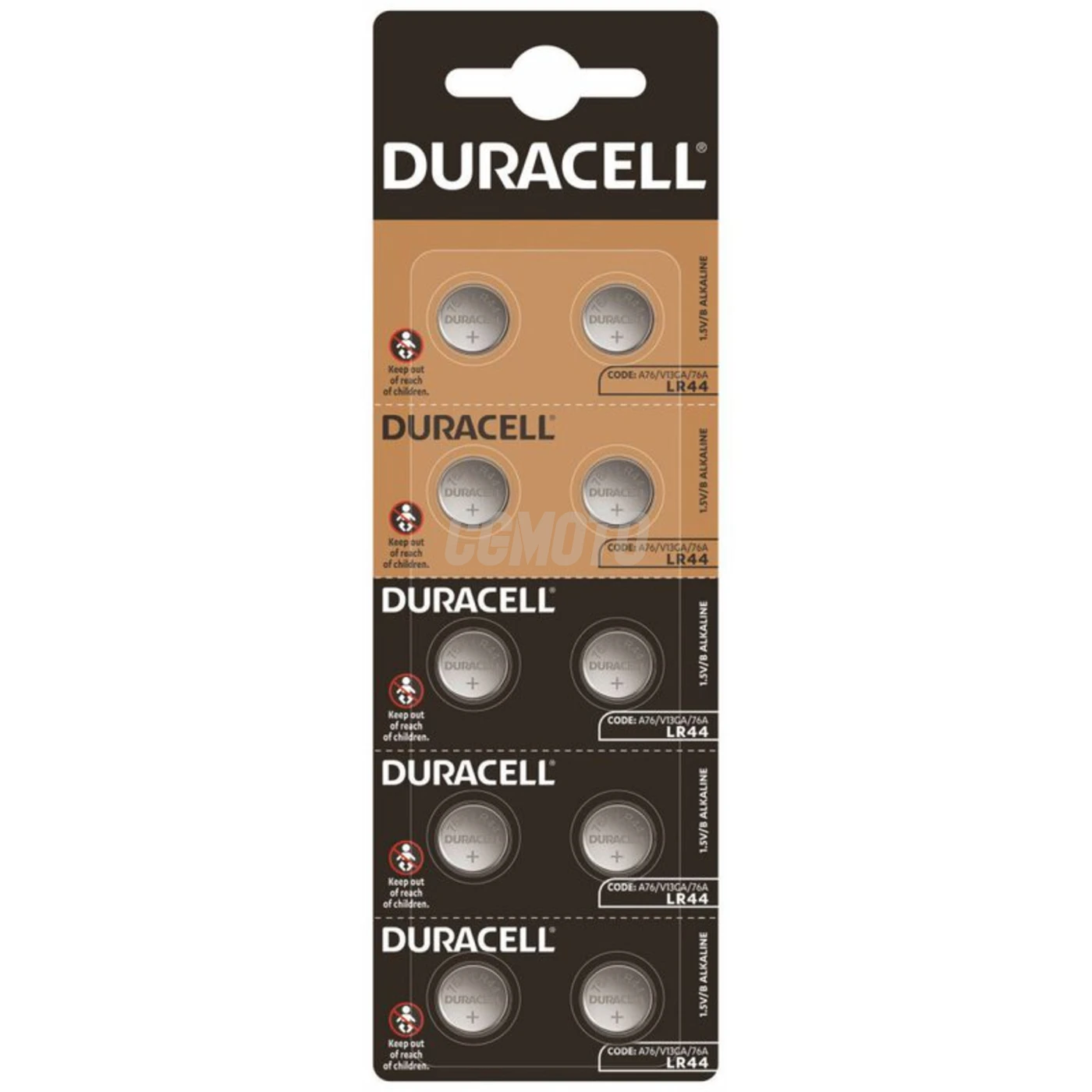 Duracell G13/LR44/A76/L1154/157 x 10 batterier Duracell G13/LR44/A76/L1154/157 x 10 batterier