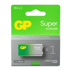 1 alkalisk batteri 6LF22 9 V Super 