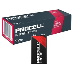Duracell Procell INTENSE 6LR61/9V x 10 alkaliske batterier Duracell Procell INTENSE 6LR61/9V x 10 alkaliske batterier
