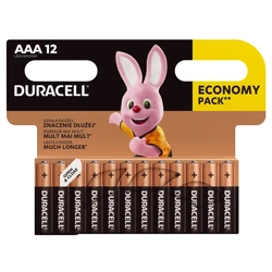 Duracell Basic LR03 AAA x 12 alkaline batterier Duracell Basic LR03 AAA x 12 alkaline batterier