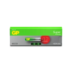 12 x AAA / LR03 SUPER - Alkaline batteri - 1,5V - GP Battery 12 x AAA / LR03 SUPER - Alkaline batteri - 1,5V - GP Battery