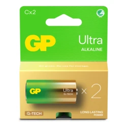 2 alkaline batterier C 1,5 V Ultra 