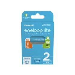 Panasonic Eneloop Lite NEW R6/AA 950mAh x 2 genopladelige batterier (blister)