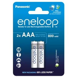 Panasonic Eneloop R03 / AAA 800mAh x 2 genopladelige batterier (blister) Panasonic Eneloop R03 / AAA 800mAh x 2 genopladelige batterier (blister)