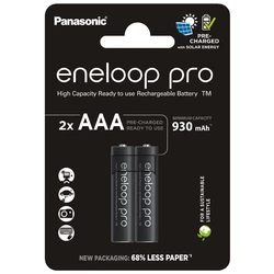 Panasonic Eneloop PRO NEW Ni-MH 930mAh R03/AAA x 2 genopladelige batterier (blister) Panasonic Eneloop PRO NEW Ni-MH 930mAh R03/AAA x 2 genopladelige batterier (blister)