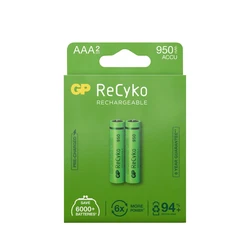 2 genopladelige NIMH-batterier AAA 1,2 V Recyko 950 mAh 2 genopladelige NIMH-batterier AAA 1,2 V Recyko 950 mAh