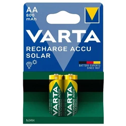 Varta SOLAR LR6/AA Ni-MH 800 mAh x 2 genopladelige batterier