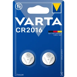 Varta CR2016 lithium x 2 batterier (blister) Varta CR2016 lithium x 2 batterier (blister)