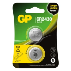 2 lithium knapcelle batterier CR2430 3 V 