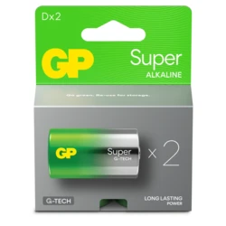 2 lithiumbatterier D 1,5 V Super 2 lithiumbatterier D 1,5 V Super
