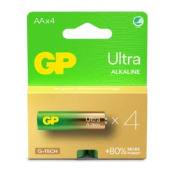 4 alkaline batterier AA 1,5 V Ultra 4 alkaline batterier AA 1,5 V Ultra